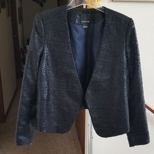 NWT Trouve Coated Black Crop Jacket